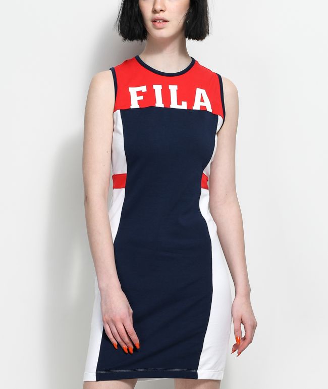 purple fila dress